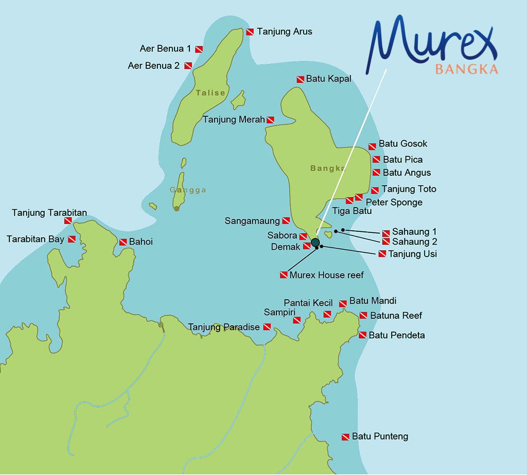Bangka Dive Map